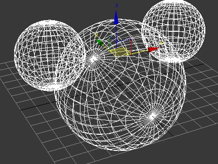 Mickey wireframe model in perspective